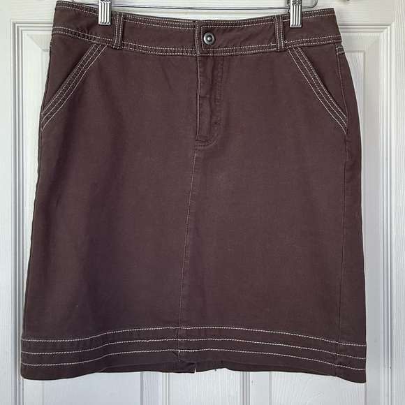 Cabela's Skirt Brown Knee Length Straight - Picture 1 of 6
